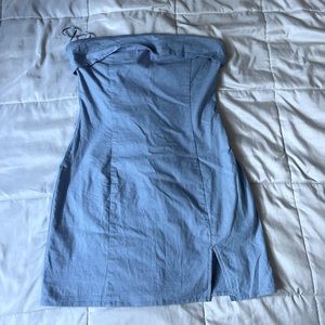 Island Gypsy Blue Strapless Dress